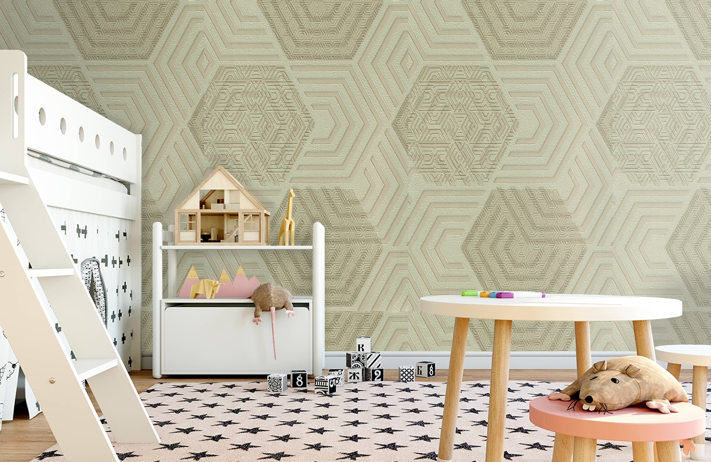 Обои 1161-04 фото в интерьере детская