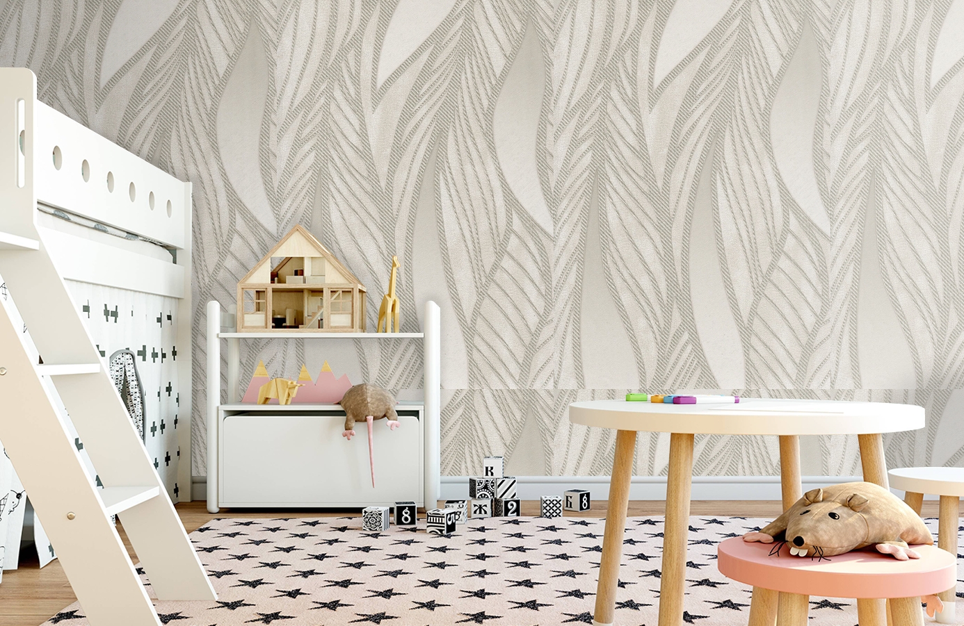 Обои 1163-02 фото в интерьере детская