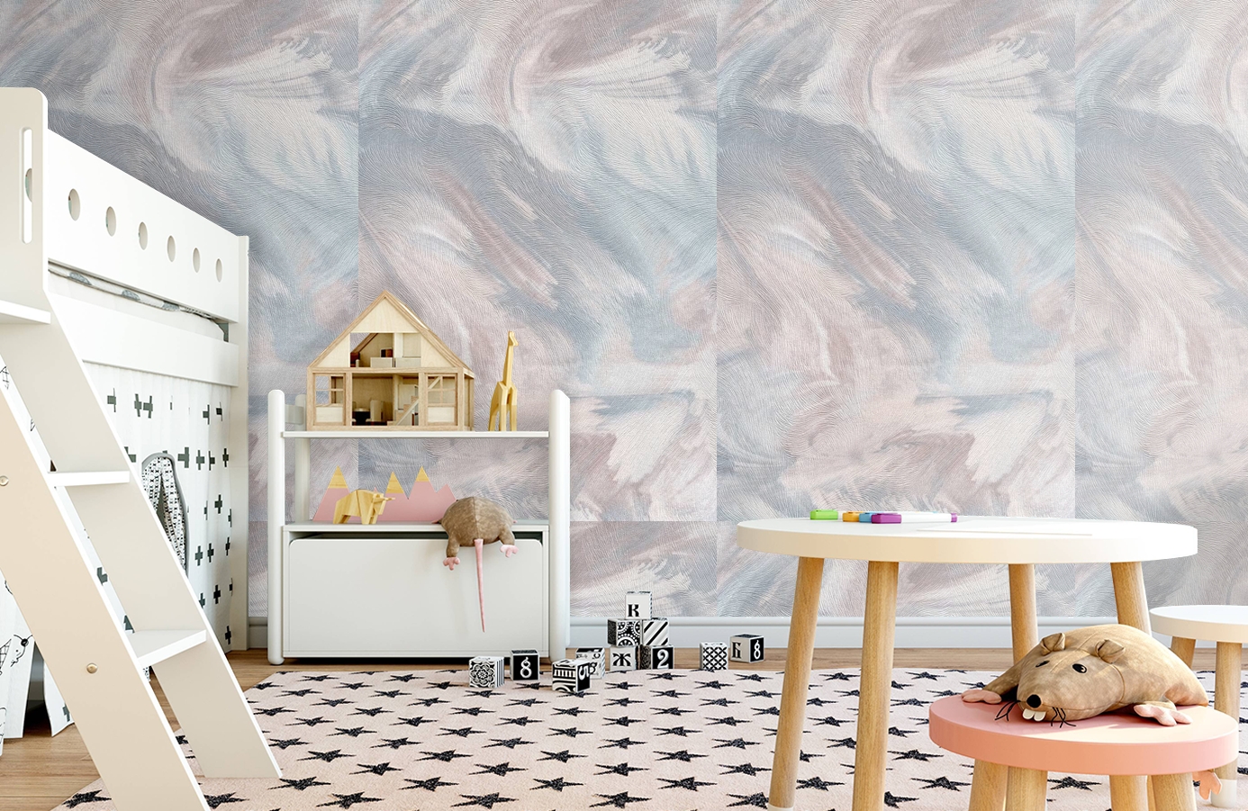 Обои 1165-03 фото в интерьере детская