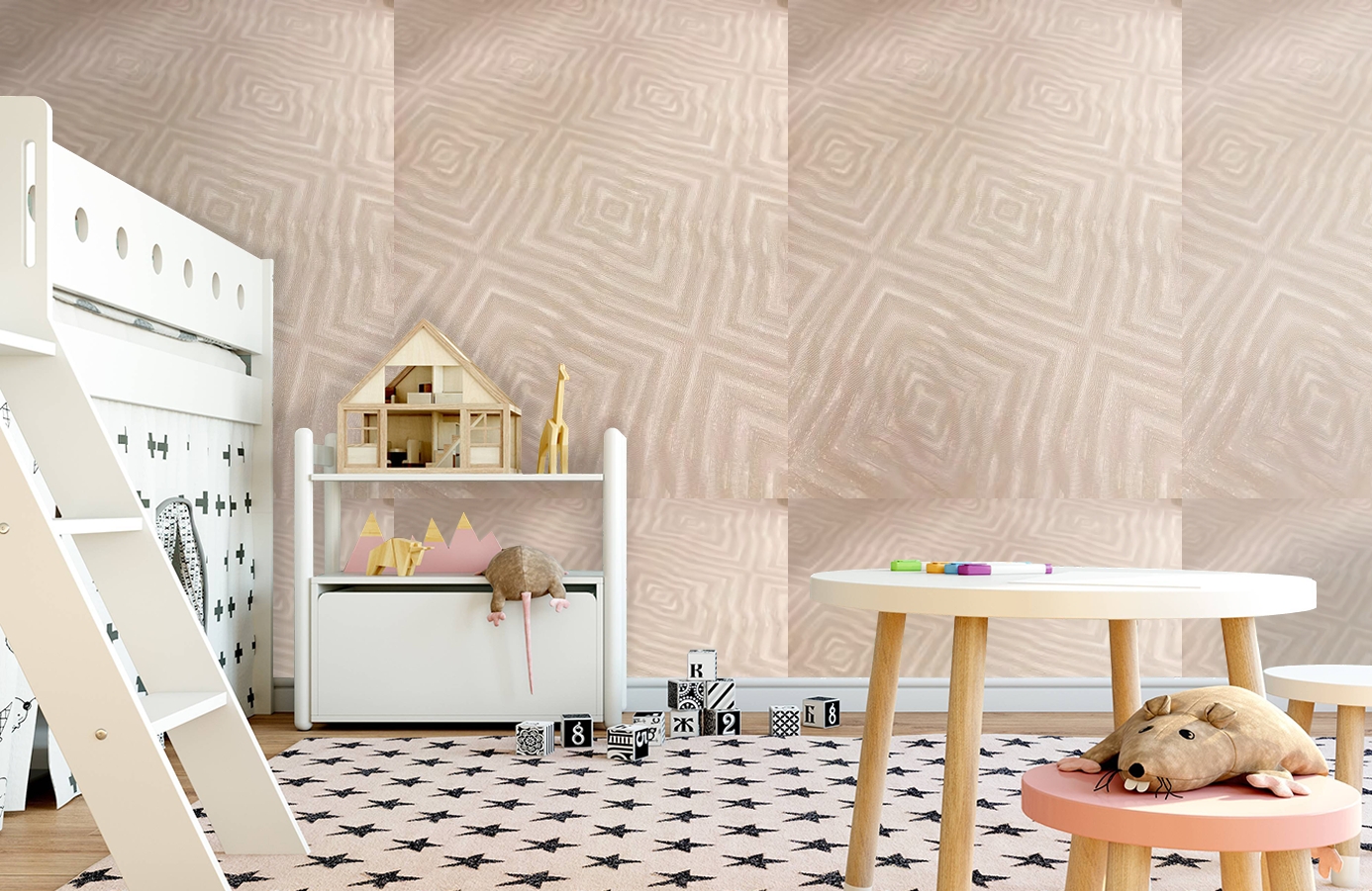 Обои 3727-3 фото в интерьере детская