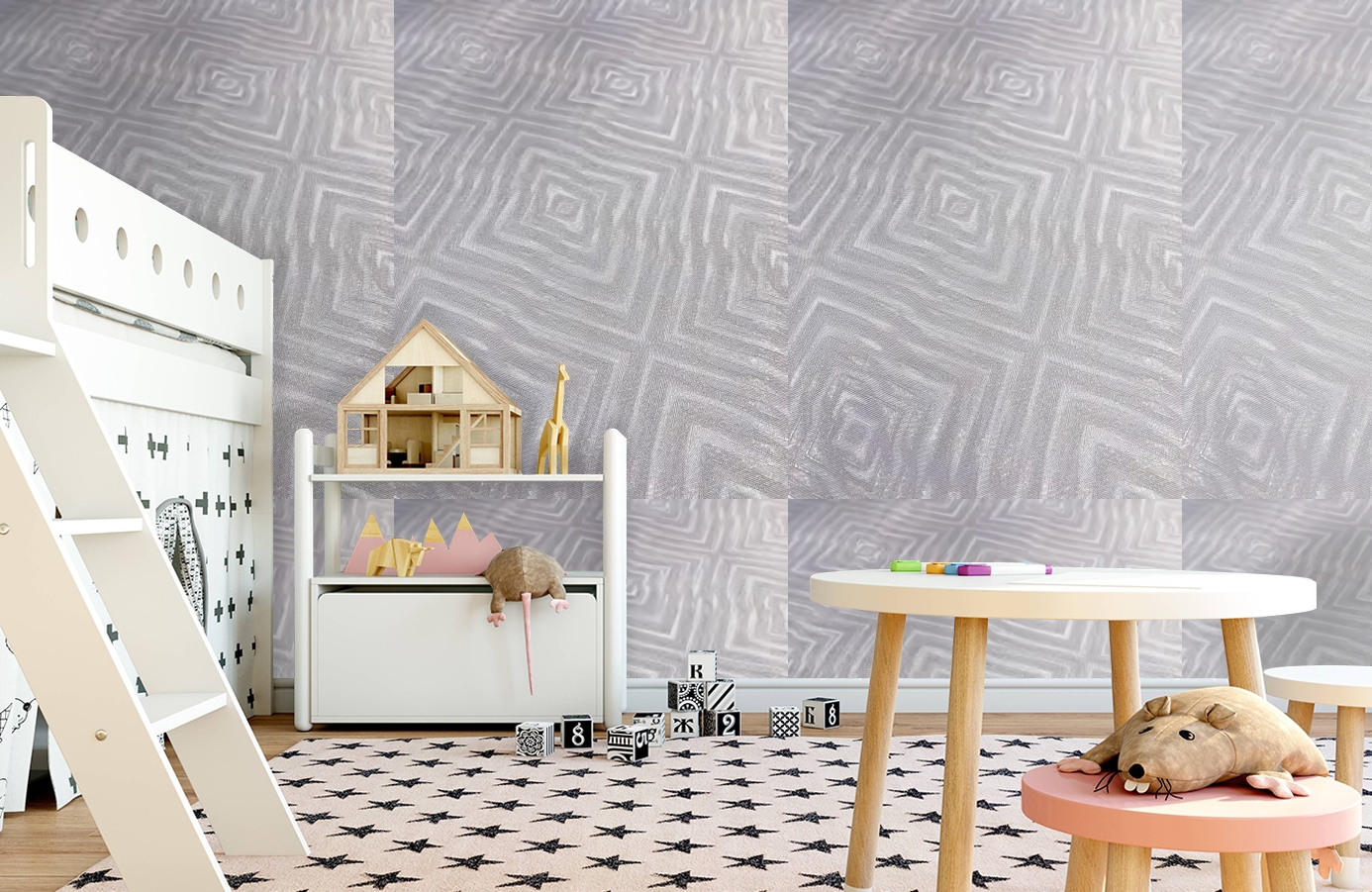 Обои 3727-5 фото в интерьере детская