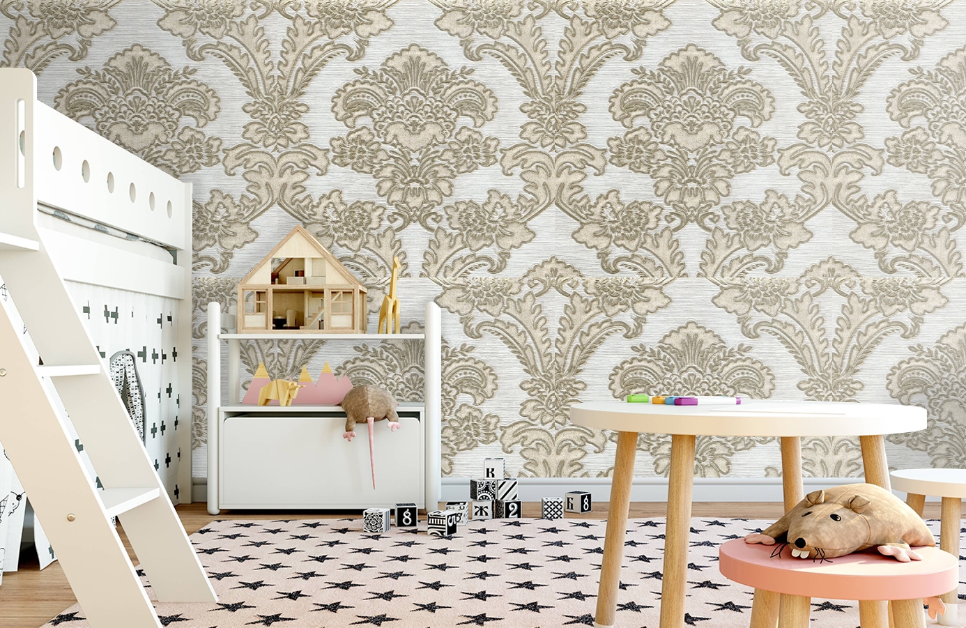 Обои 4002 фото в интерьере детская