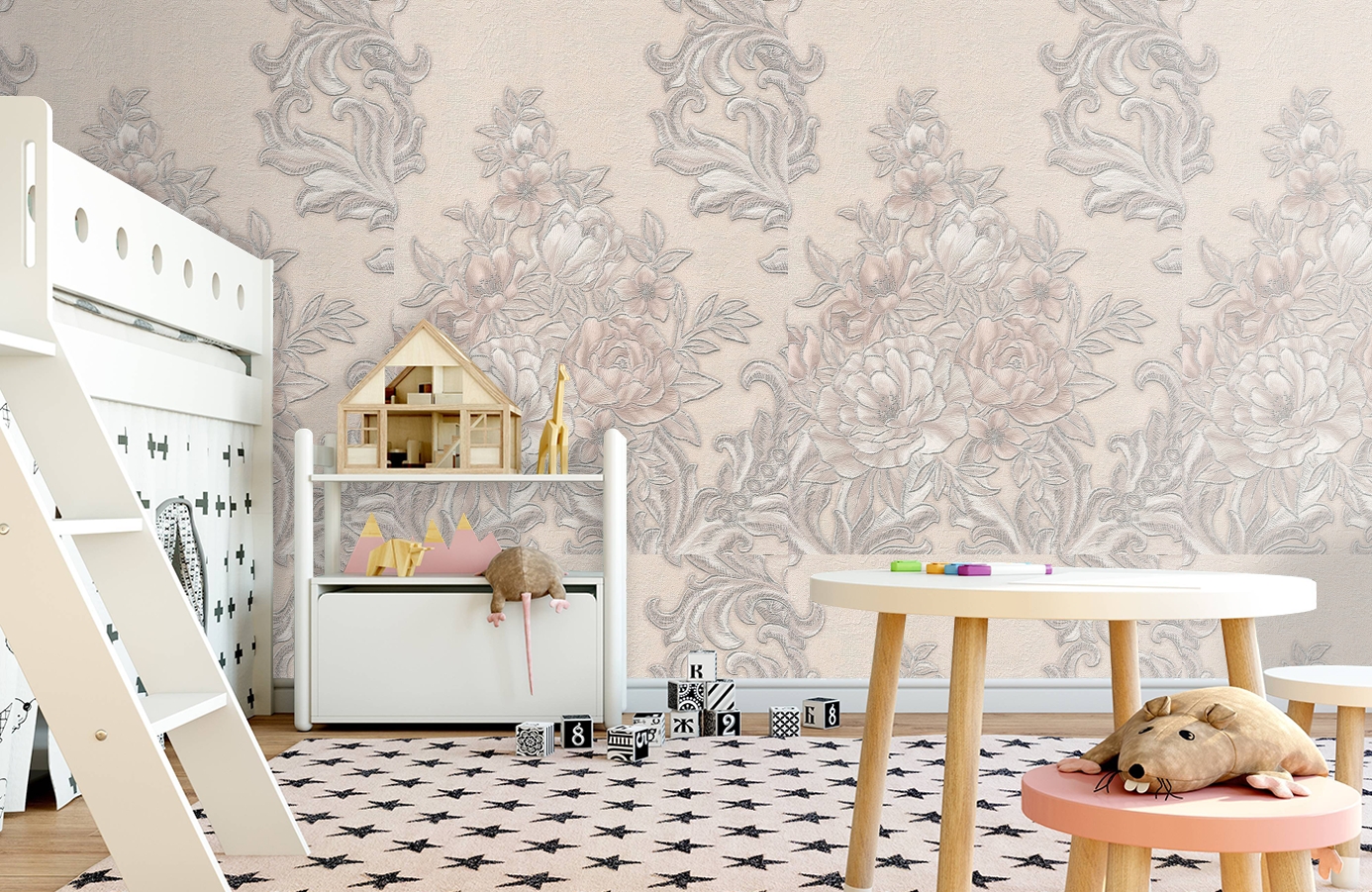 Обои 4534-3 фото в интерьере детская