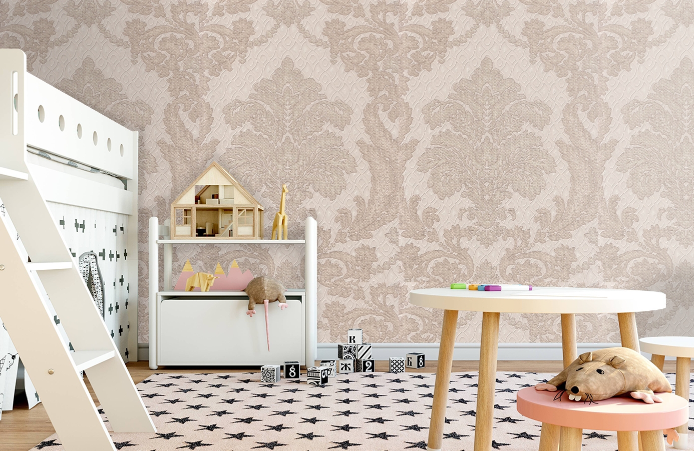 Обои 4573-2 фото в интерьере детская