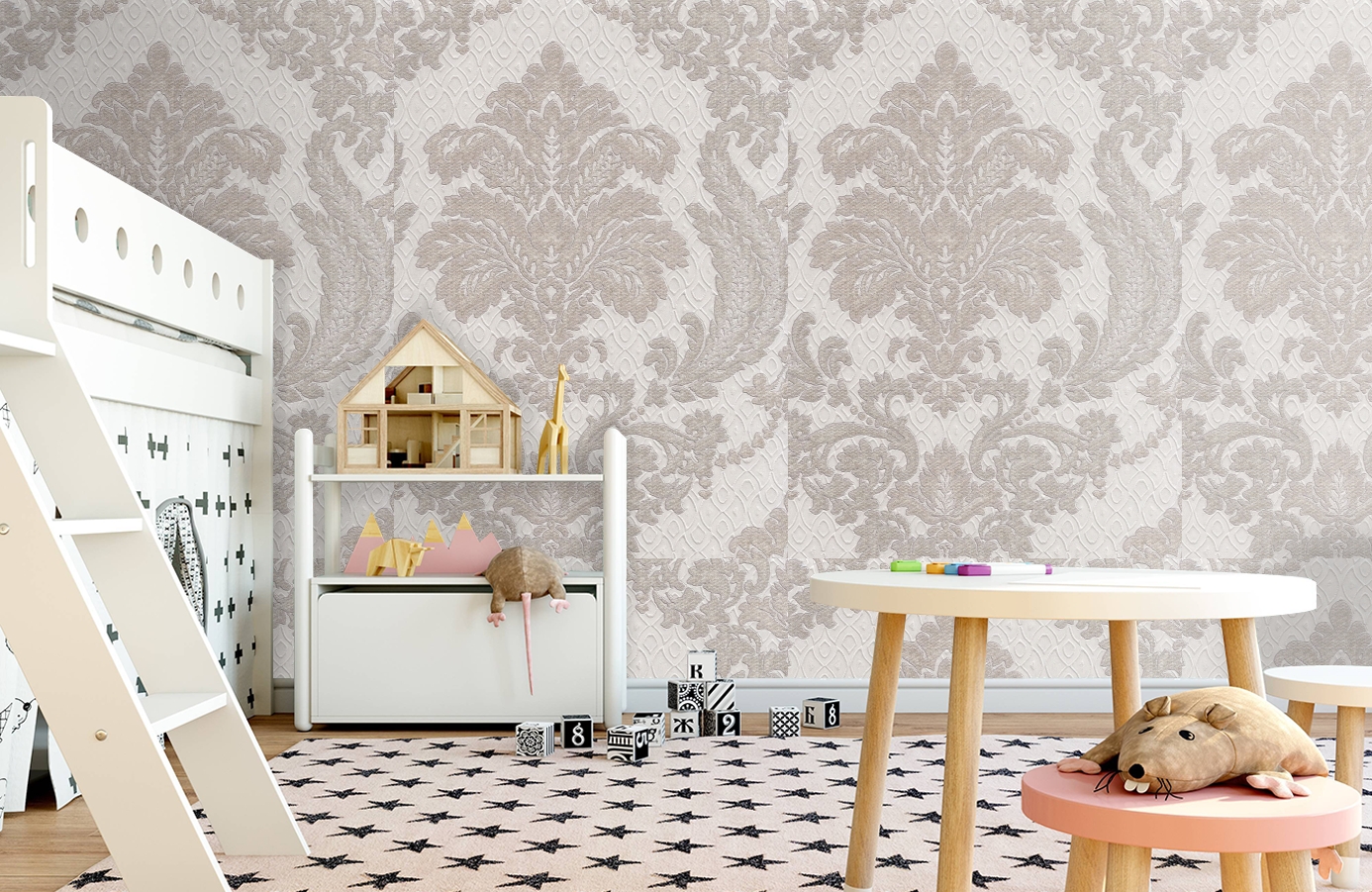 Обои 4573-3 фото в интерьере детская