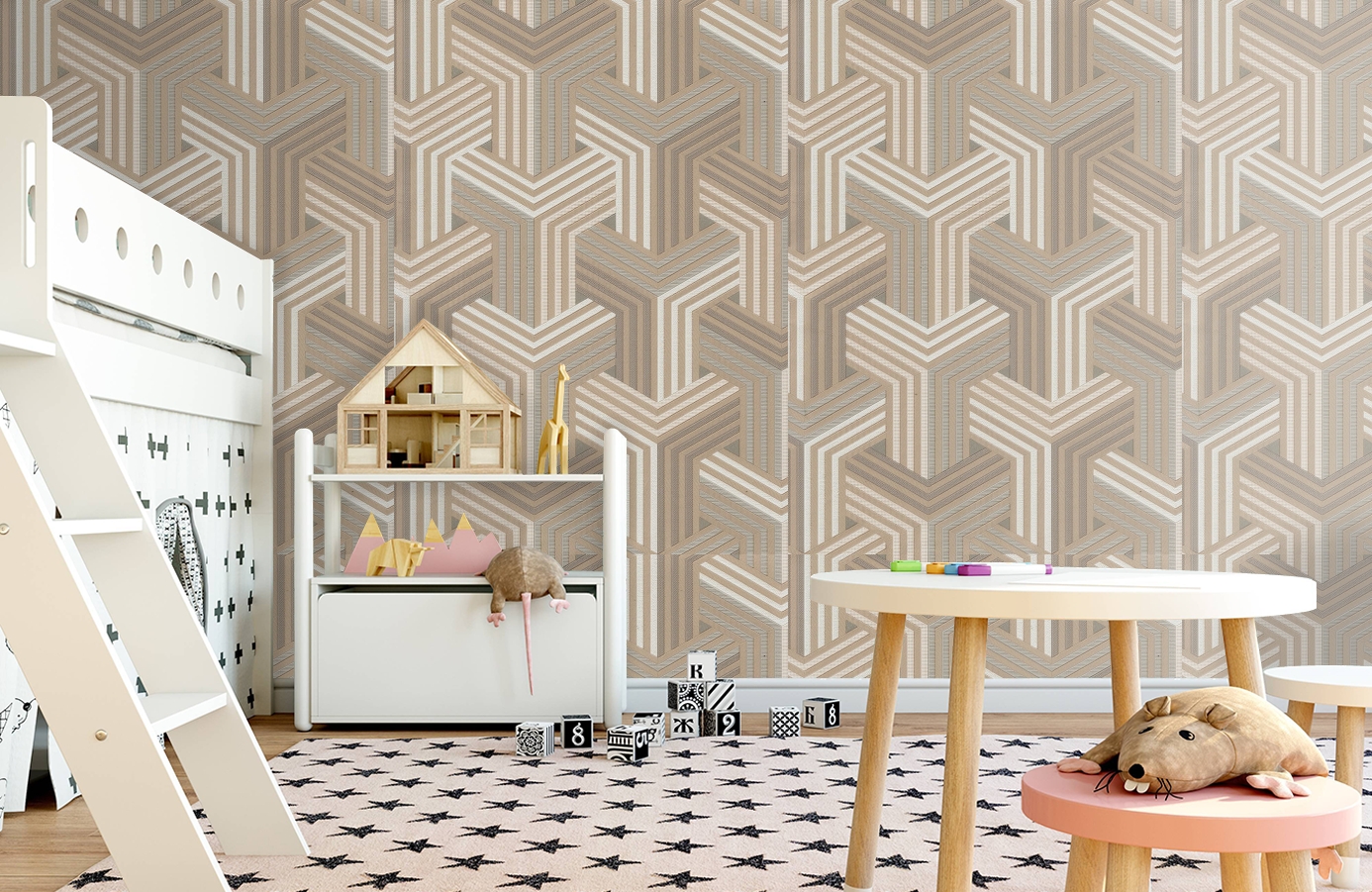 Обои 6005-03 фото в интерьере детская