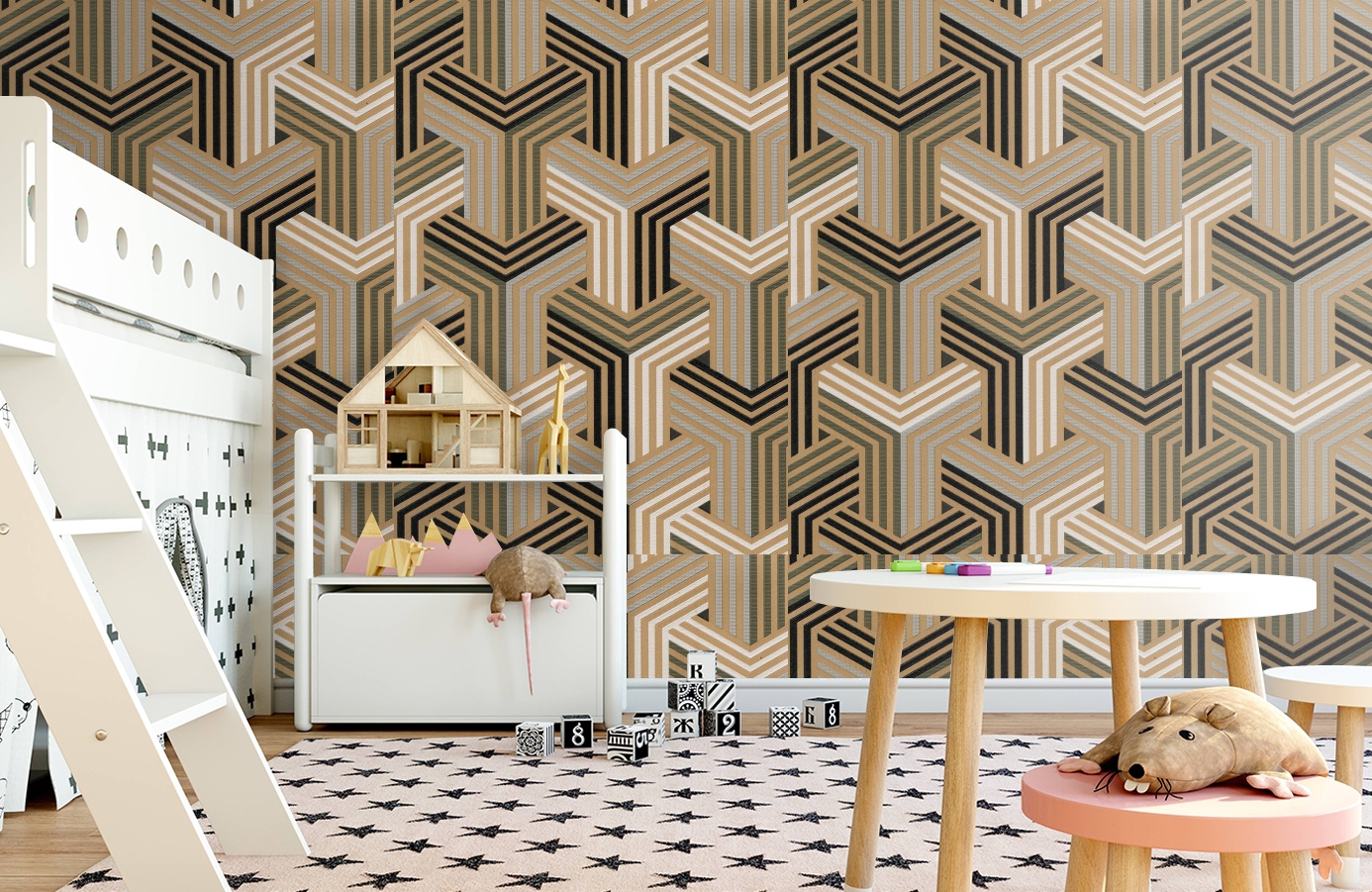 Обои 6005-06 фото в интерьере детская