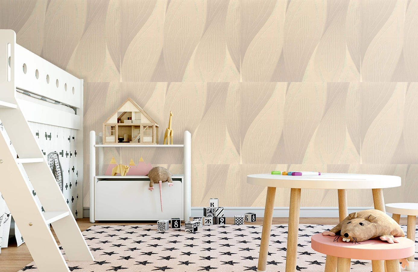 Обои 7005-01 фото в интерьере детская
