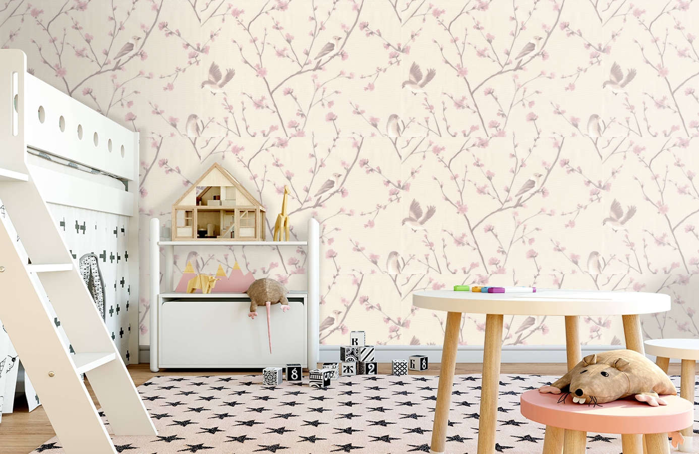 Обои 7007-02 фото в интерьере детская