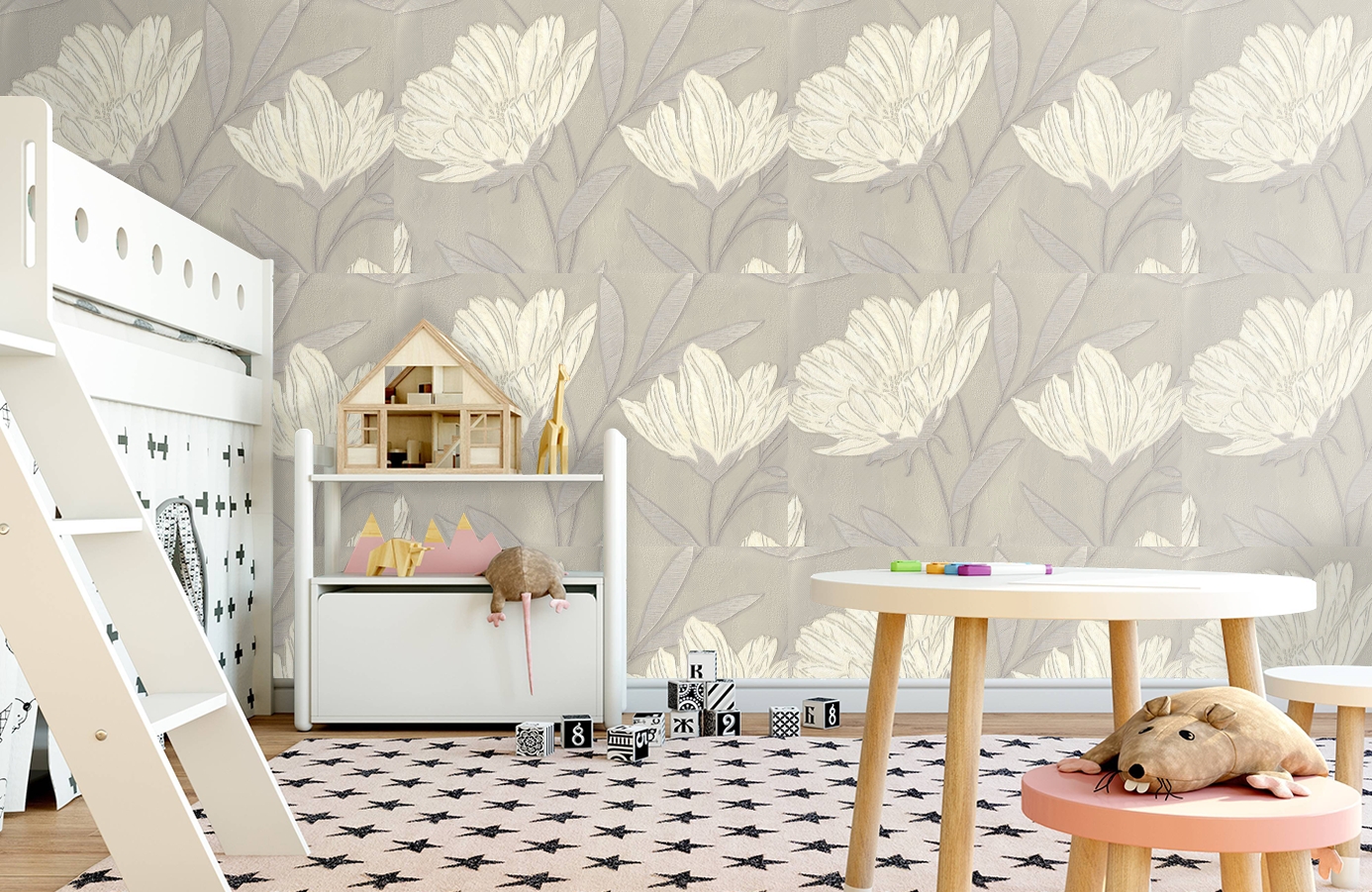 Обои 7011-11 фото в интерьере детская