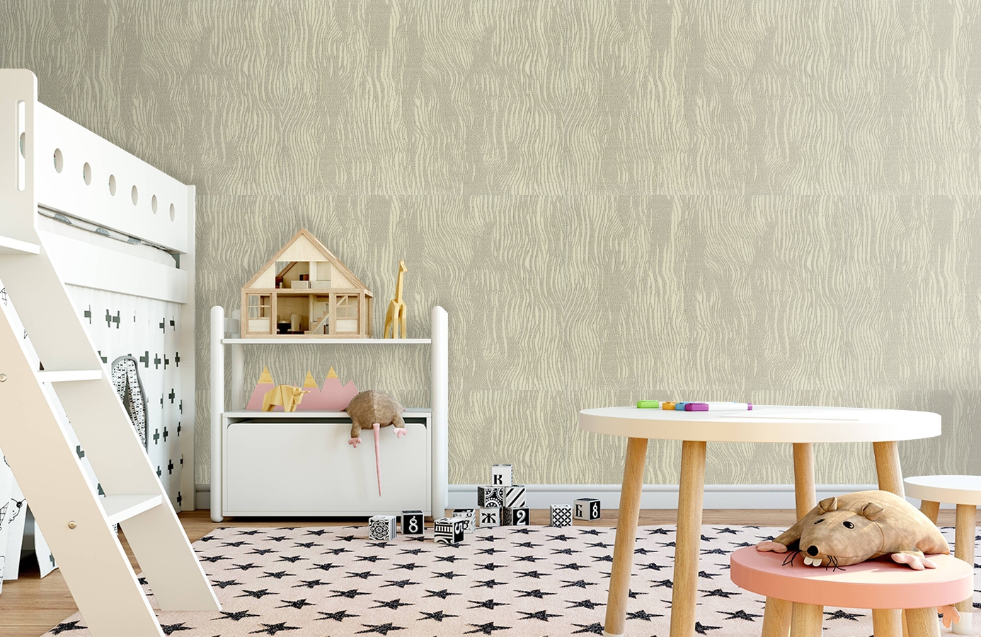 Обои 7027-04 фото в интерьере детская