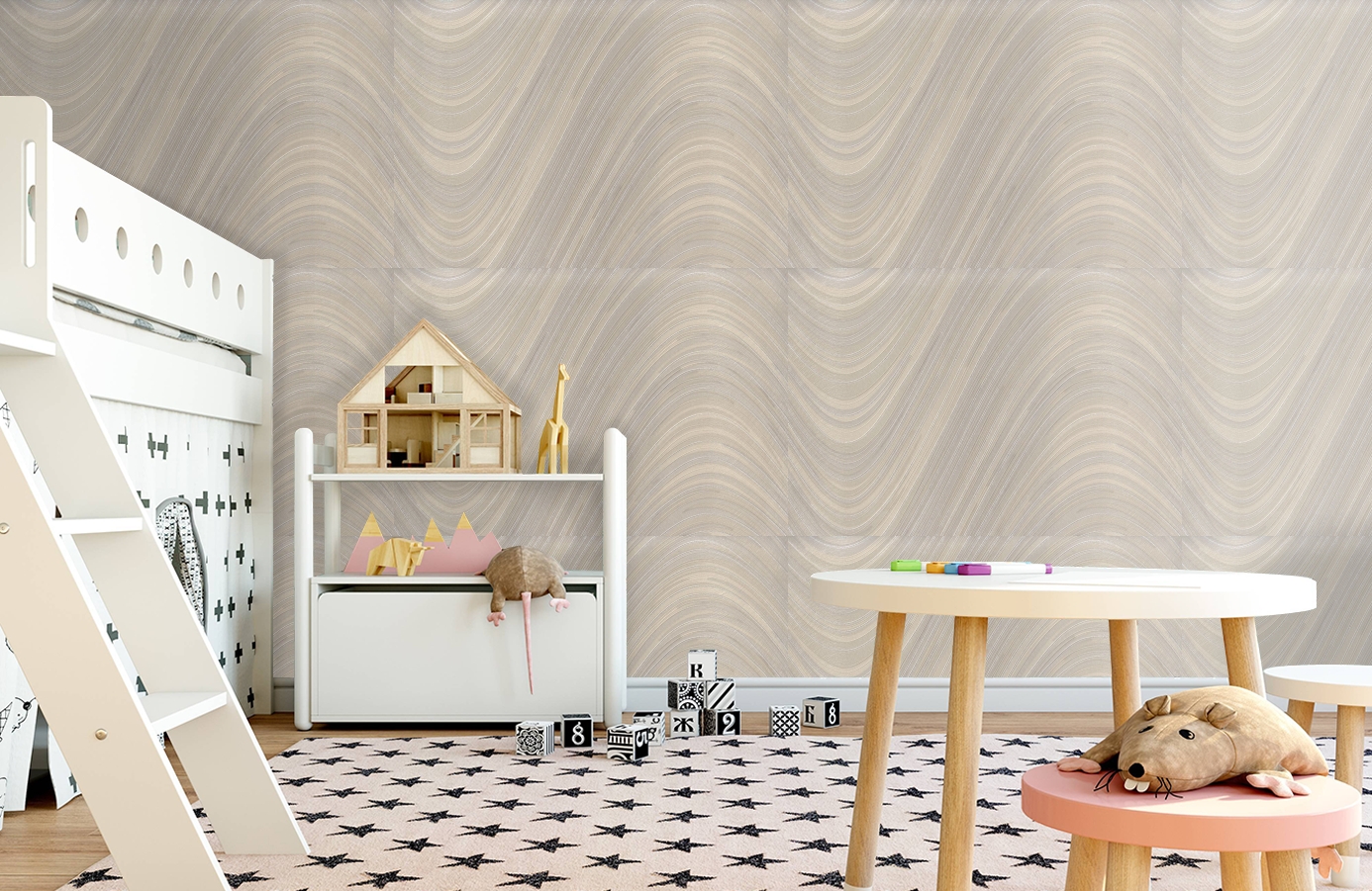Обои 7029-01 фото в интерьере детская
