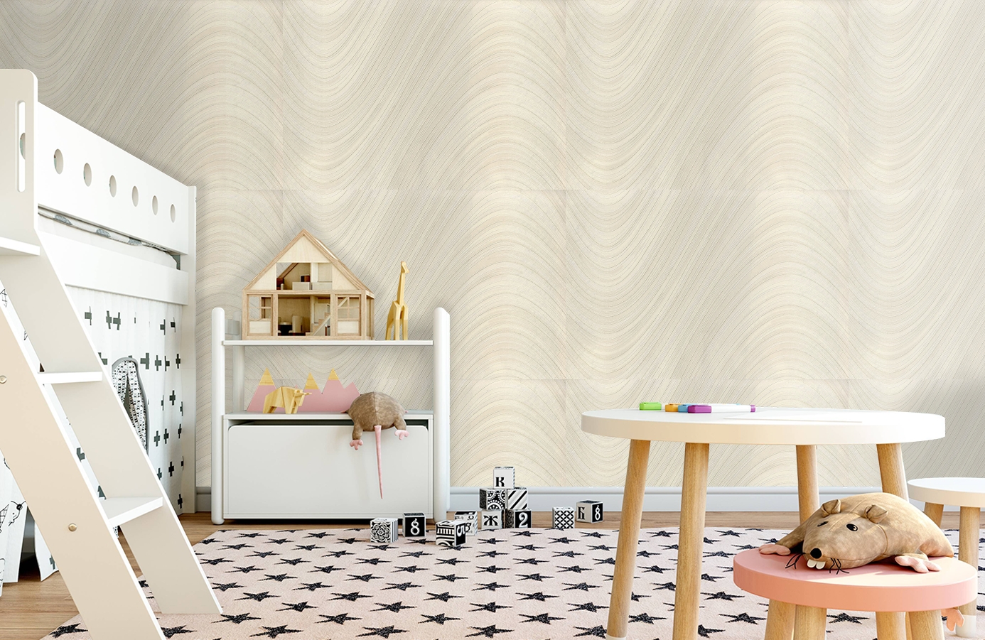 Обои 7029-05 фото в интерьере детская