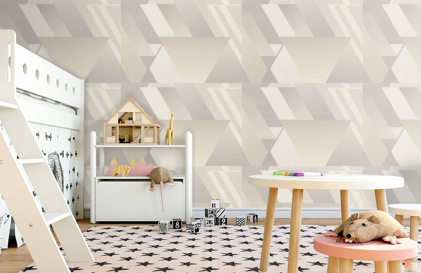 Обои 7037-02 фото в интерьере детская