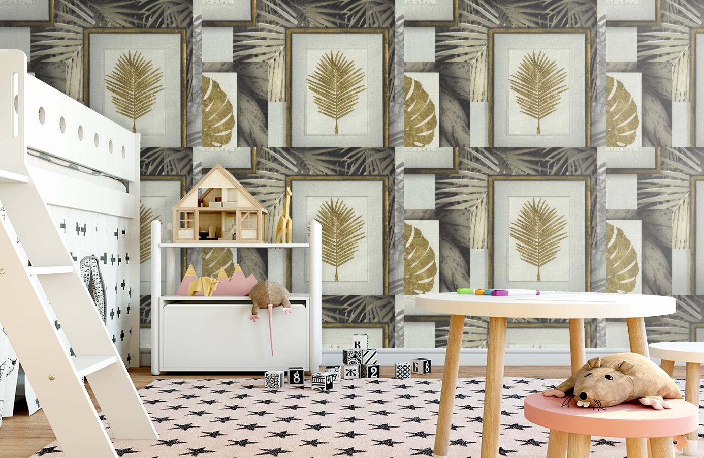 Обои 7043-22 фото в интерьере детская