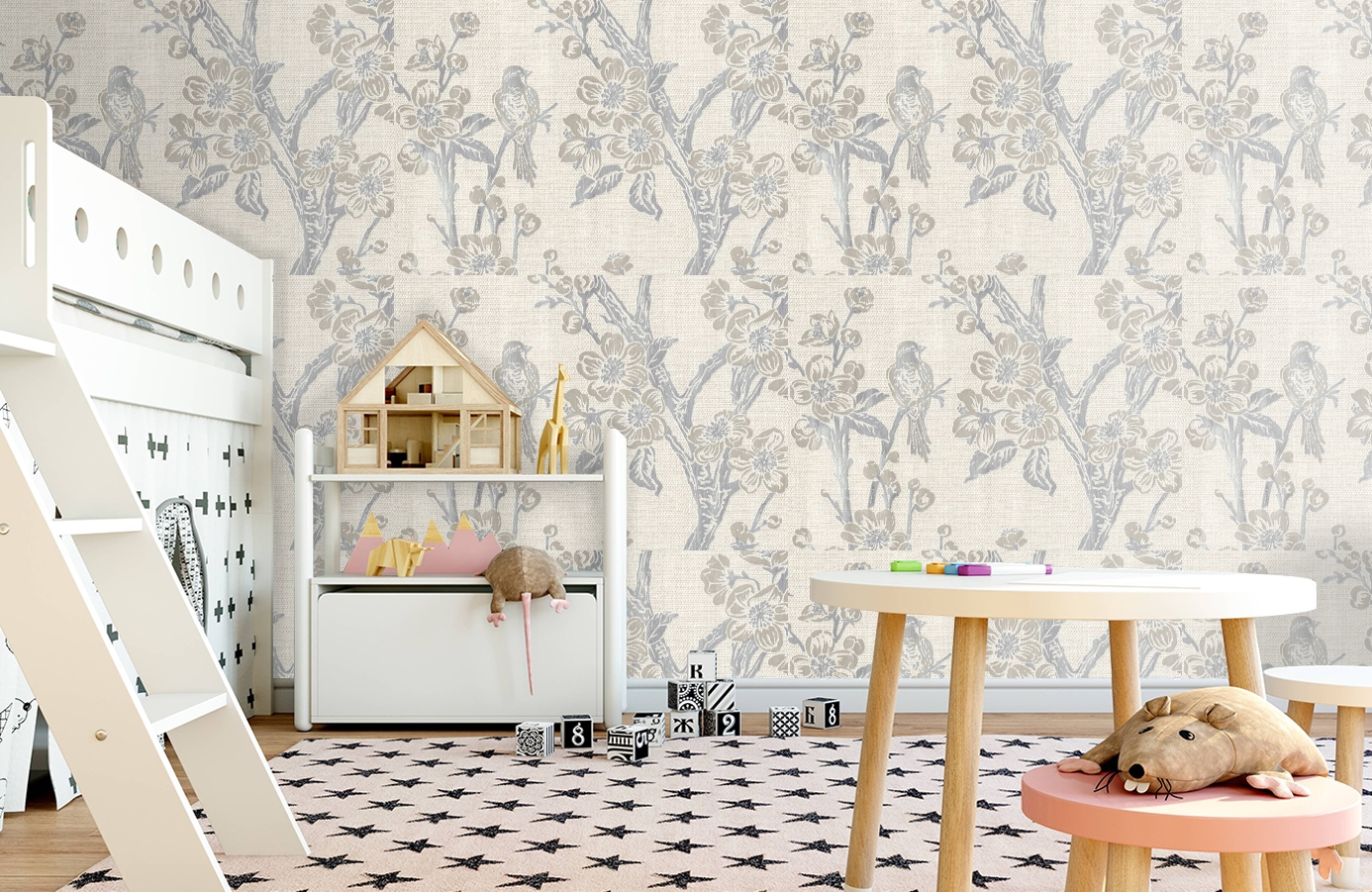 Обои 7049-00 фото в интерьере детская