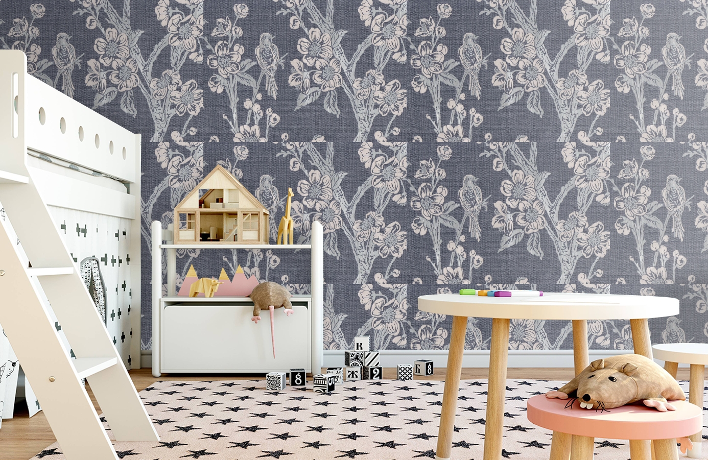 Обои 7049-20 фото в интерьере детская