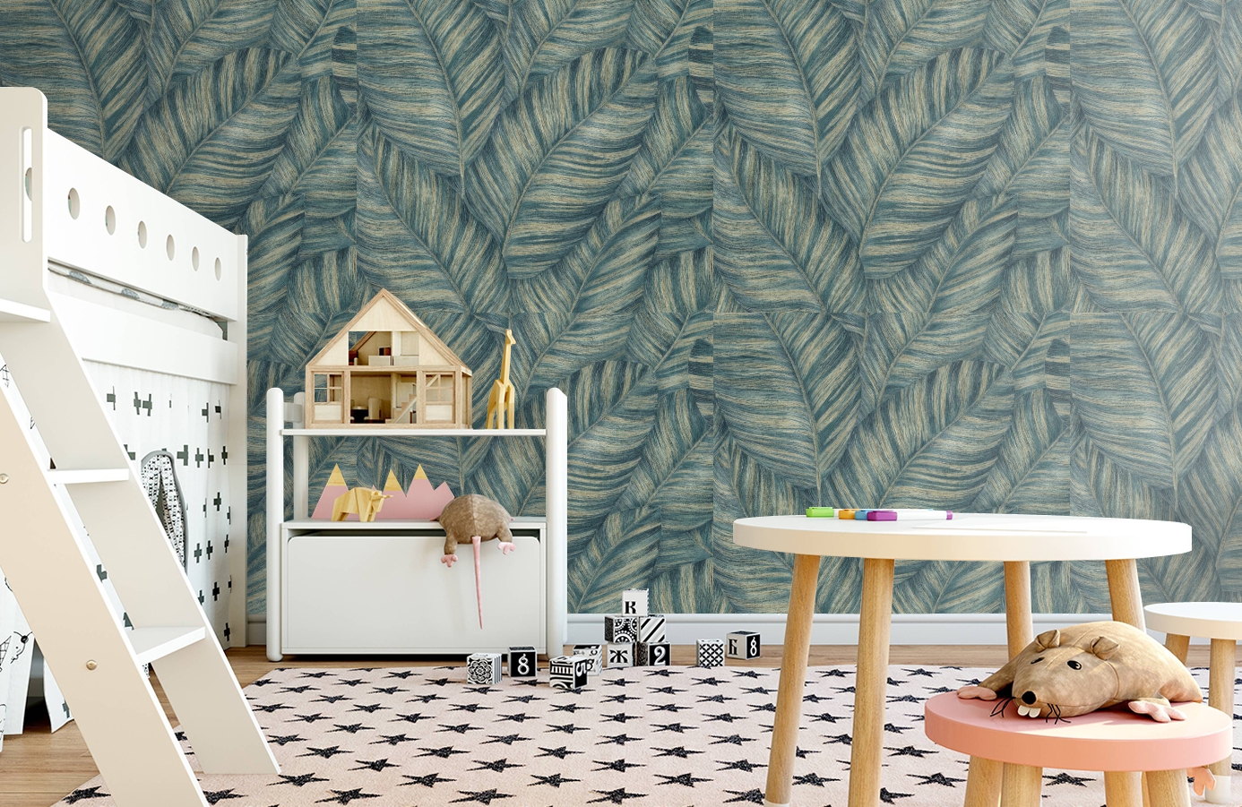 Обои 7051-09 фото в интерьере детская