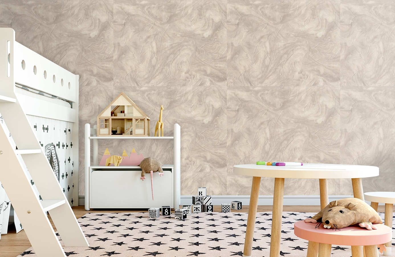 Обои 7057-02 фото в интерьере детская