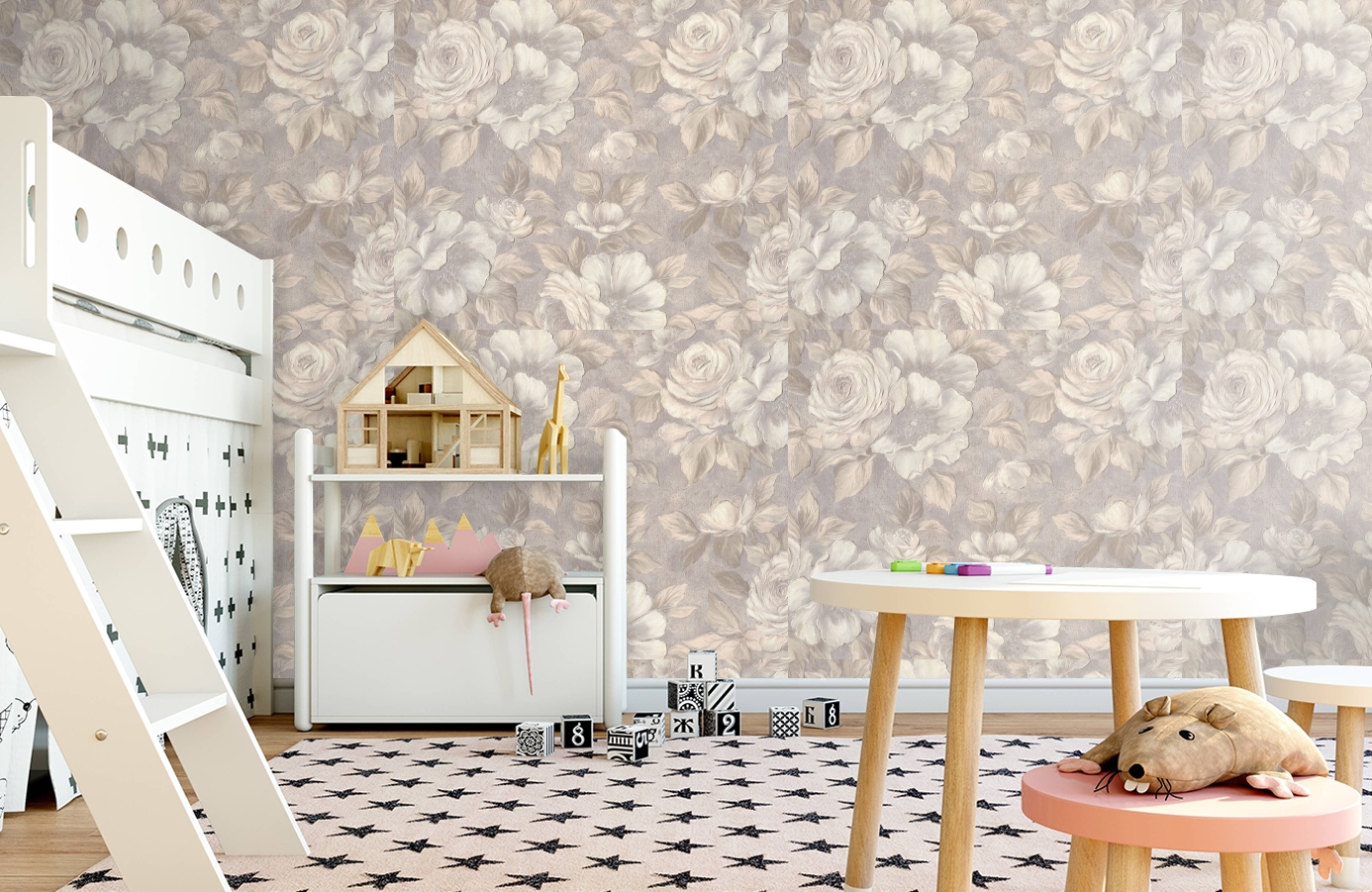 Обои 7053-21 фото в интерьере детская