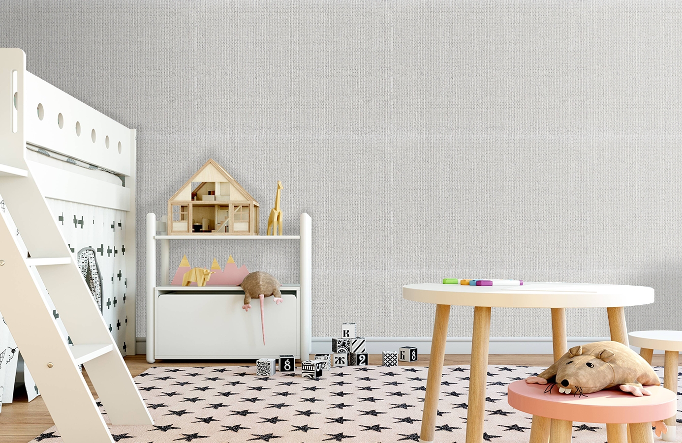 Обои 7063-11 фото в интерьере детская