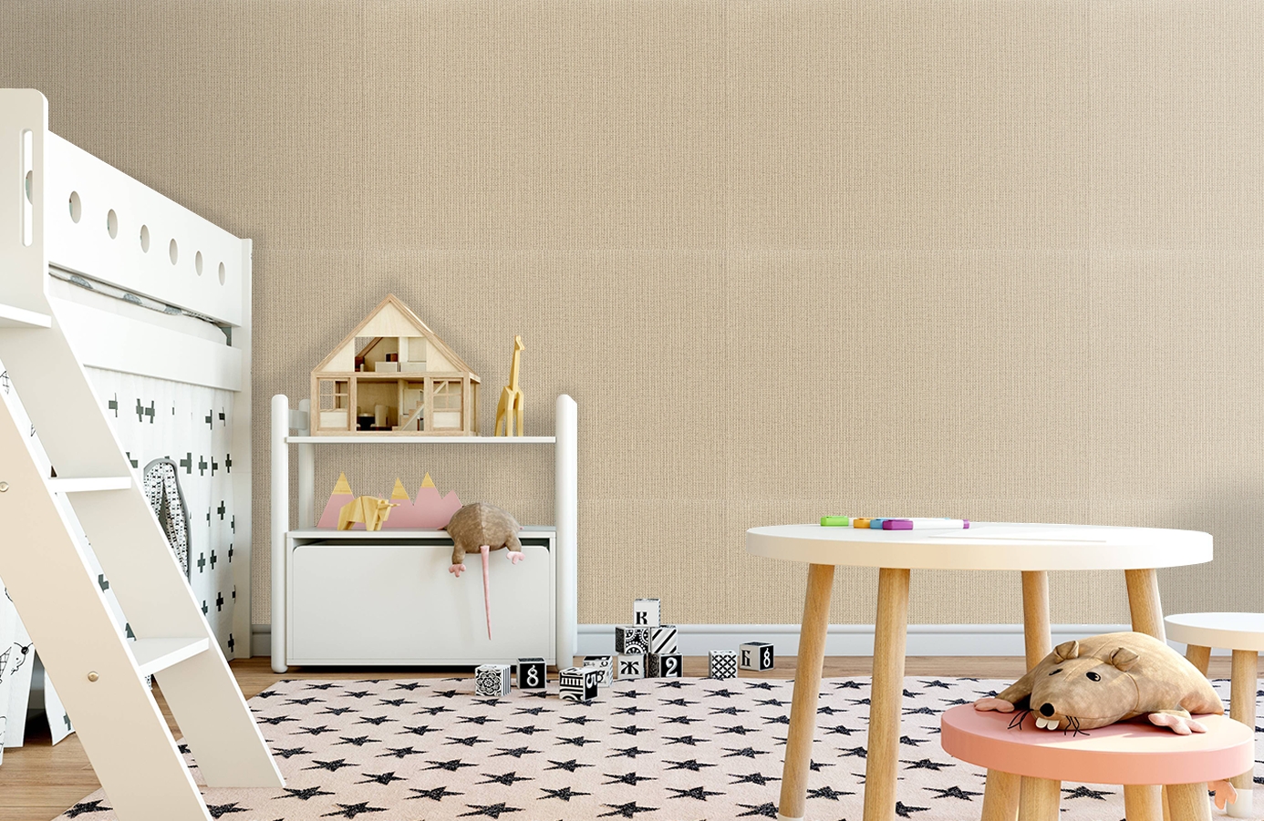 Обои 7063-12 фото в интерьере детская