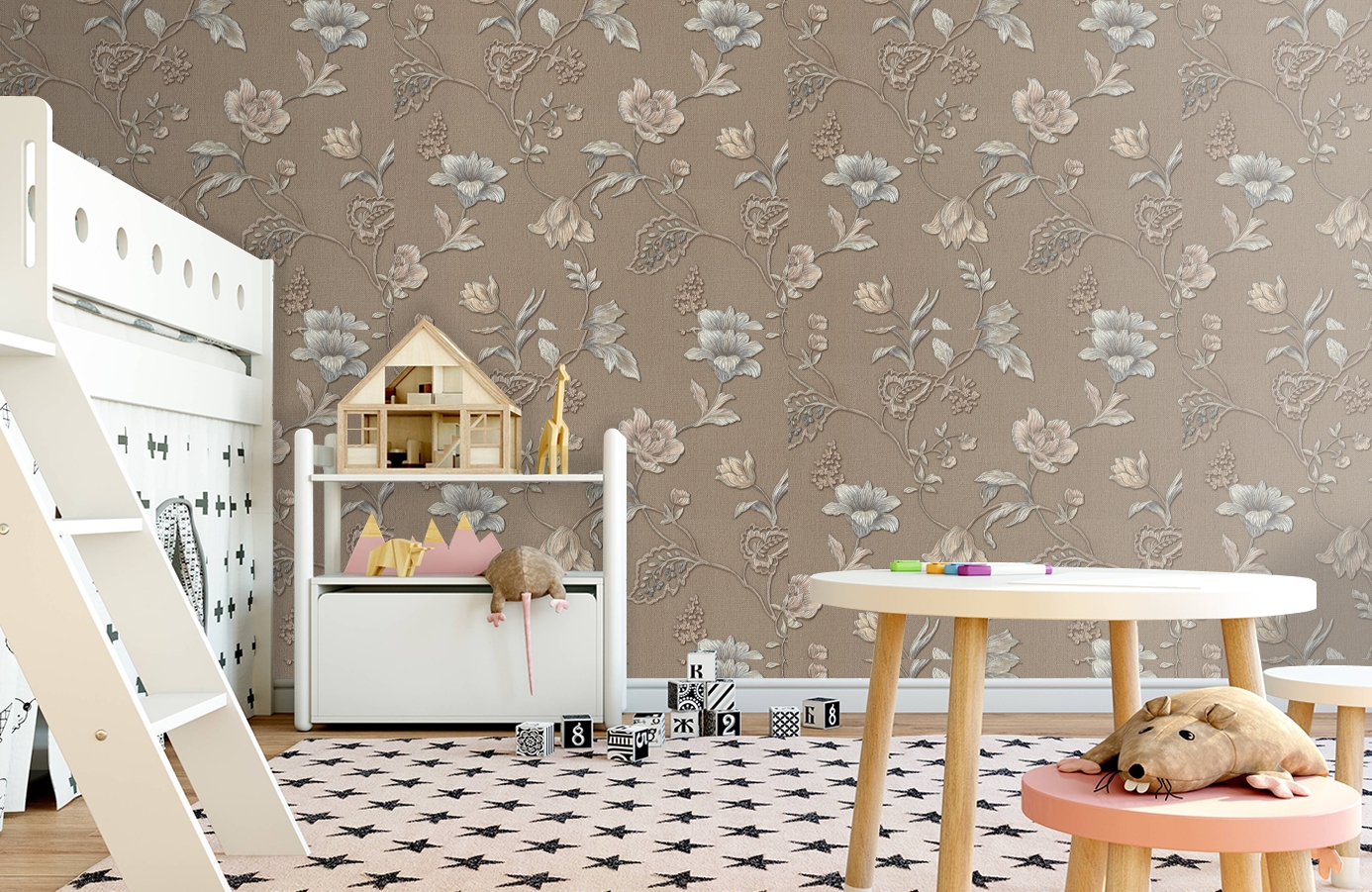 Обои 7080-12 фото в интерьере детская