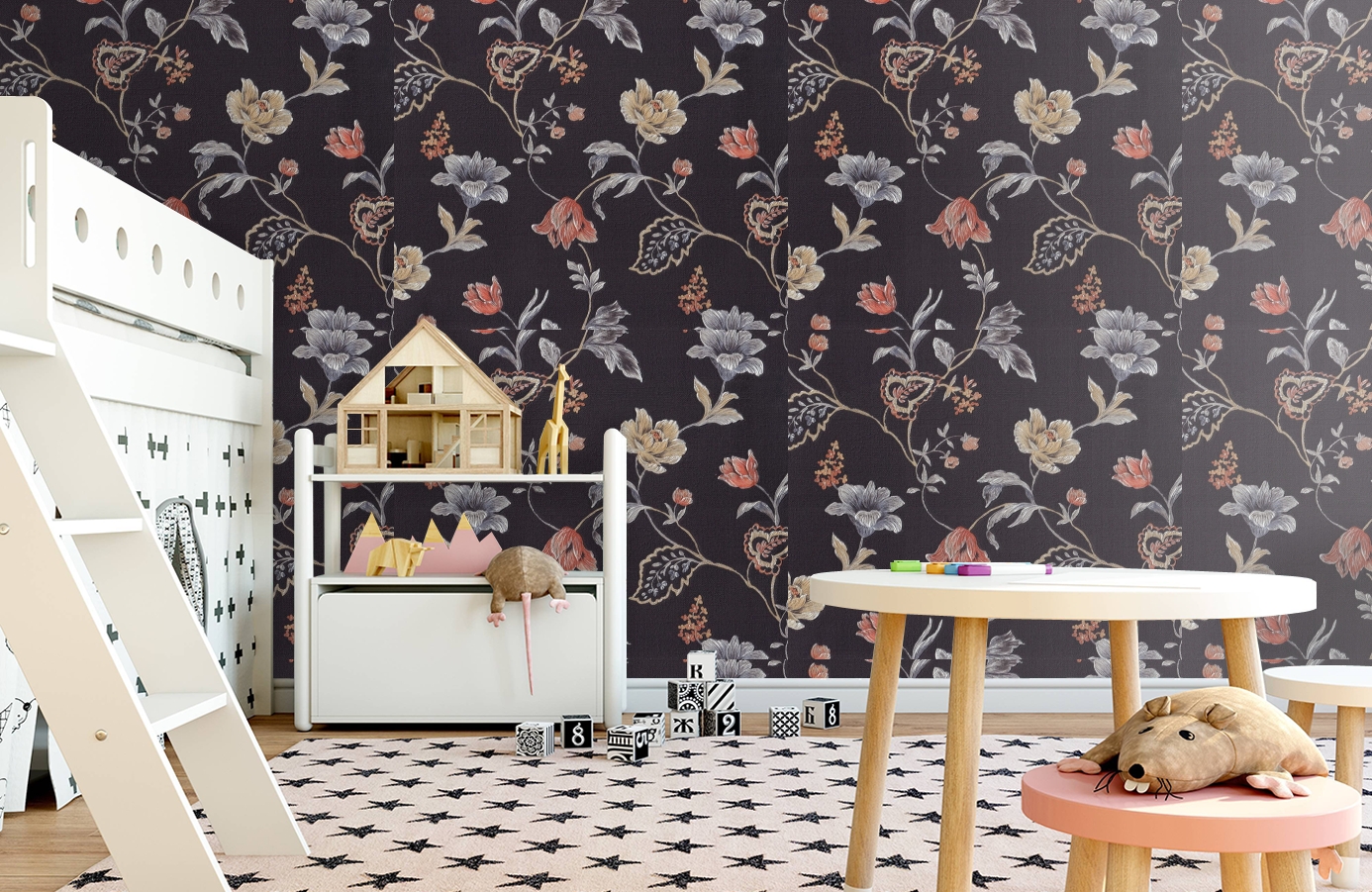 Обои 7080-20 фото в интерьере детская