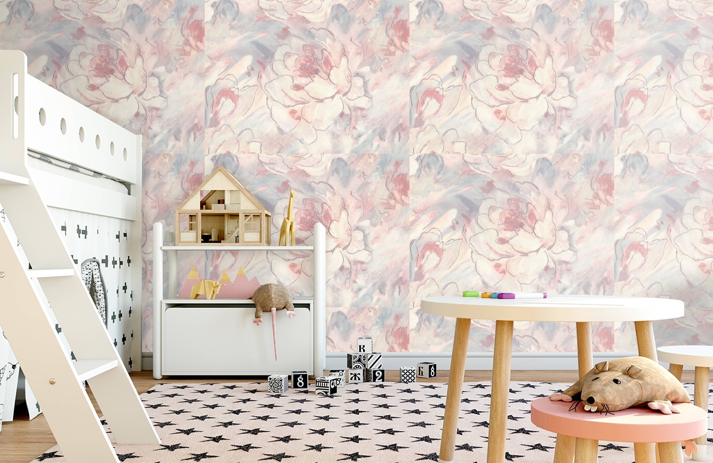 Обои 7088-20 фото в интерьере детская