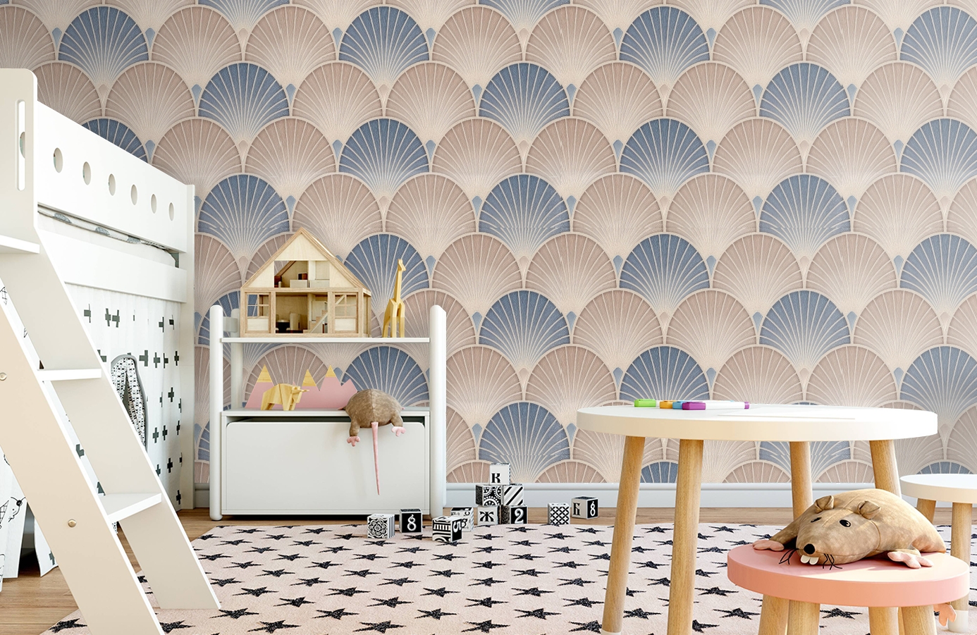 Обои 7109-03 фото в интерьере детская