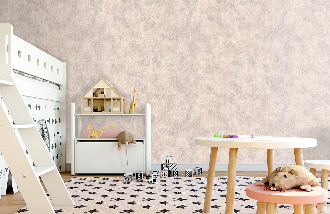 Обои 7116-01 фото в интерьере детская