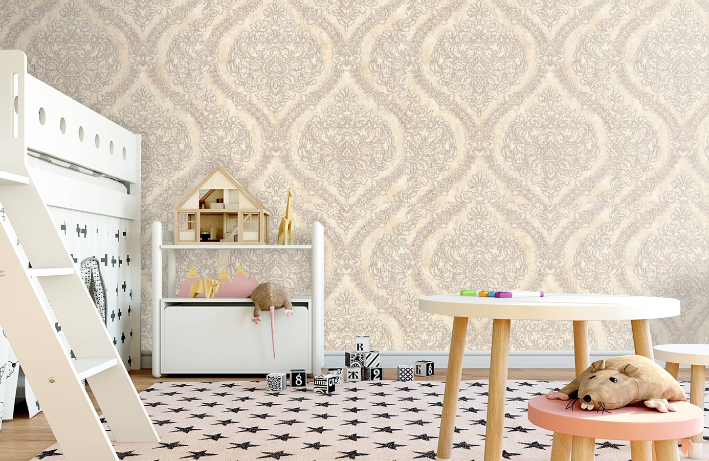 Обои 7121-17 фото в интерьере детская