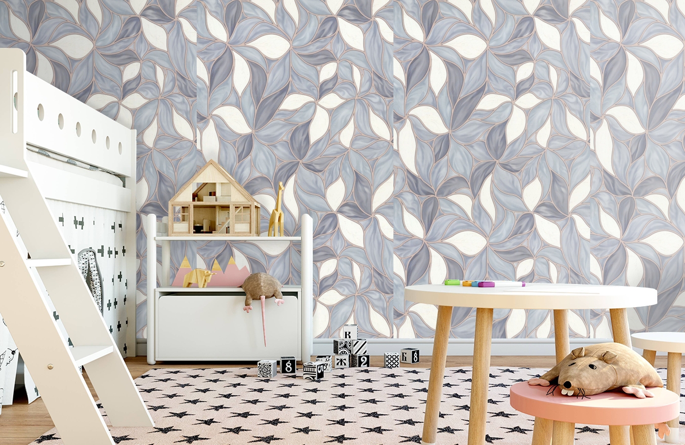 Обои 7144-03 фото в интерьере детская