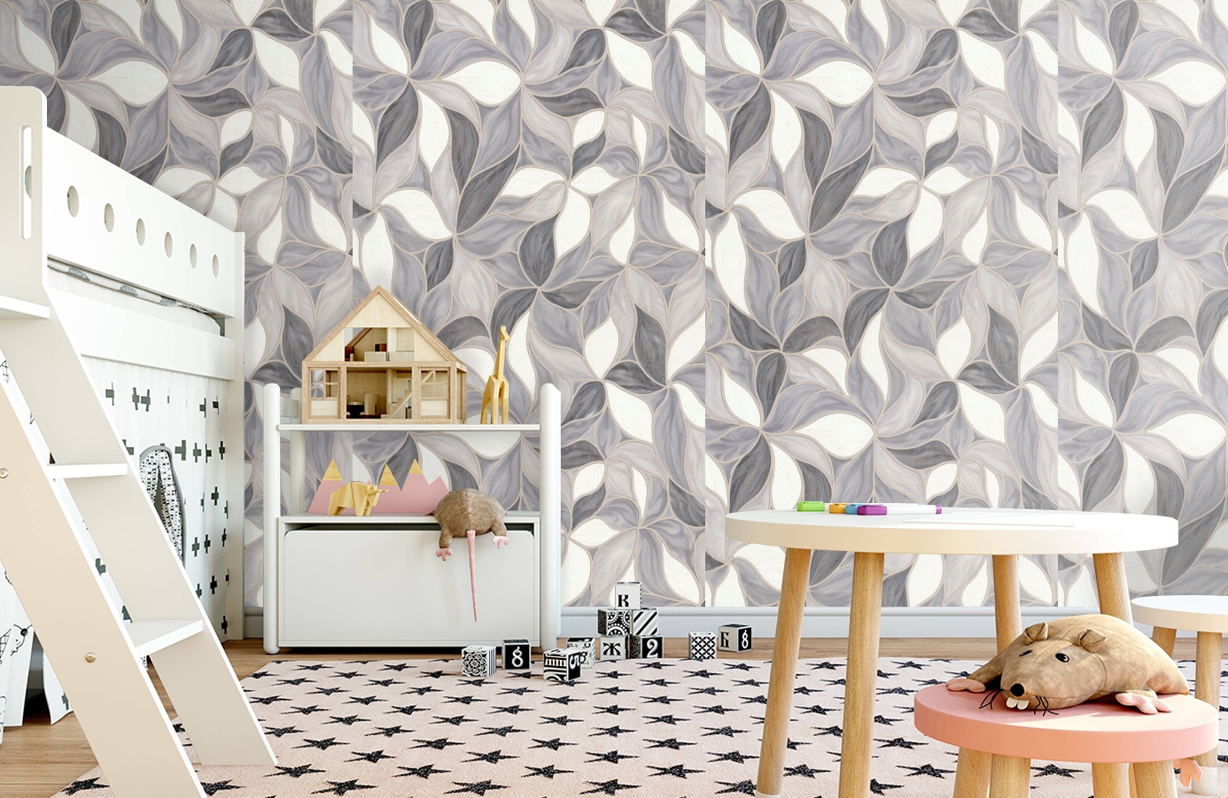 Обои 7144-23 фото в интерьере детская