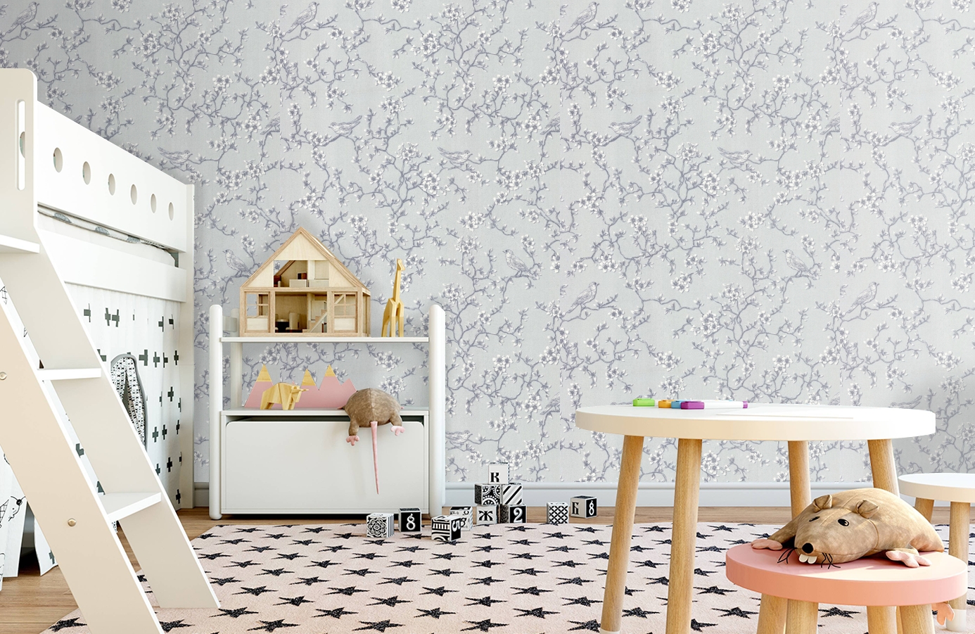 Обои 7165-25 фото в интерьере детская