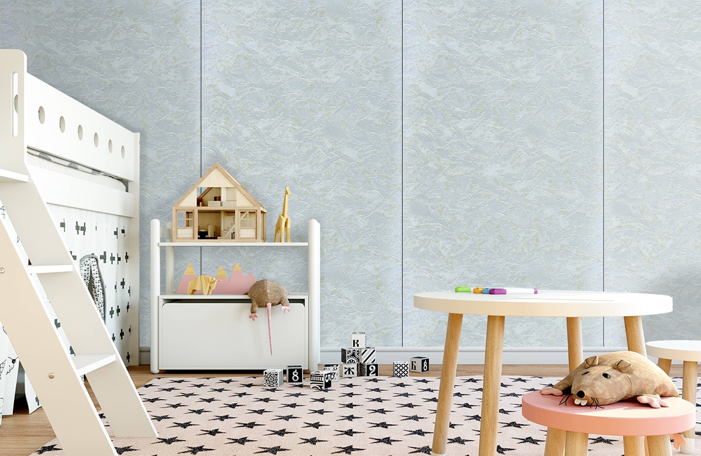 Обои 9003-03 фото в интерьере детская