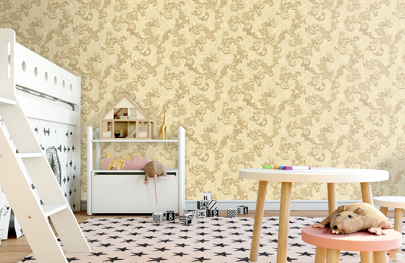 Обои VB2010 фото в интерьере детская