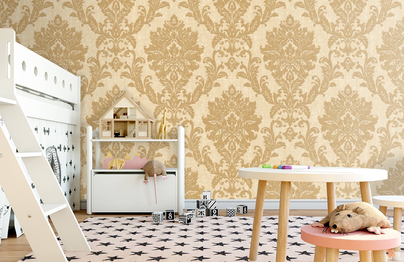 Обои VB3102 фото в интерьере детская