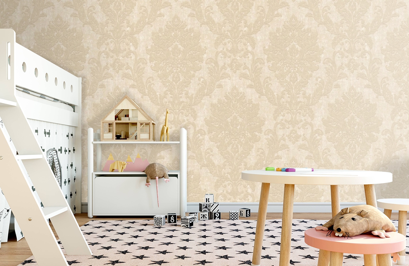 Обои VB3103 фото в интерьере детская