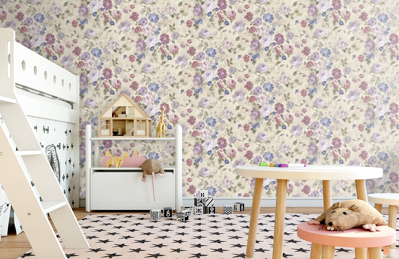 Обои VB3202 фото в интерьере детская