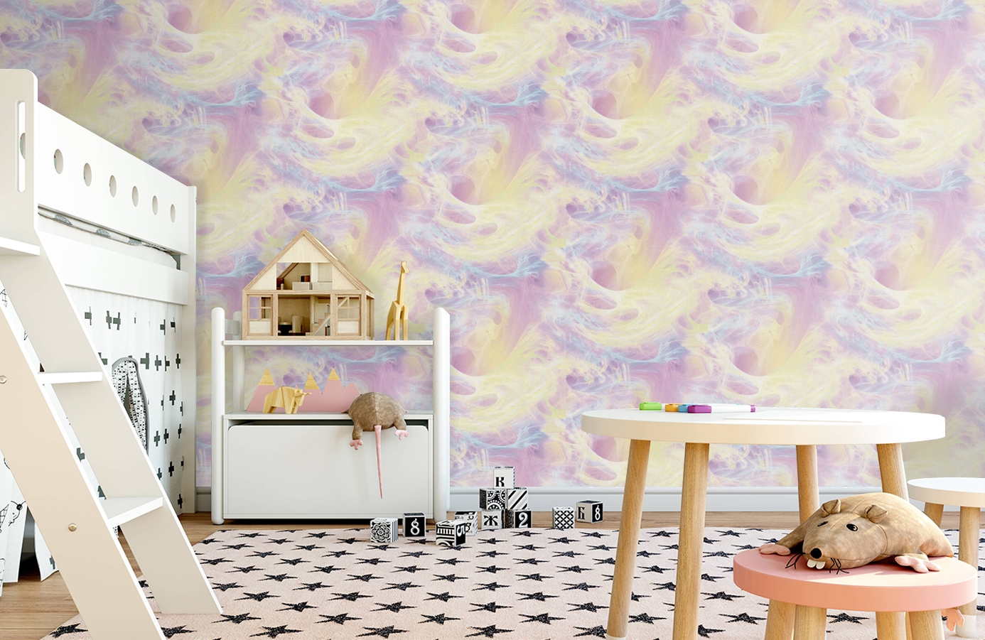 Обои 4034-8 фото в интерьере детская