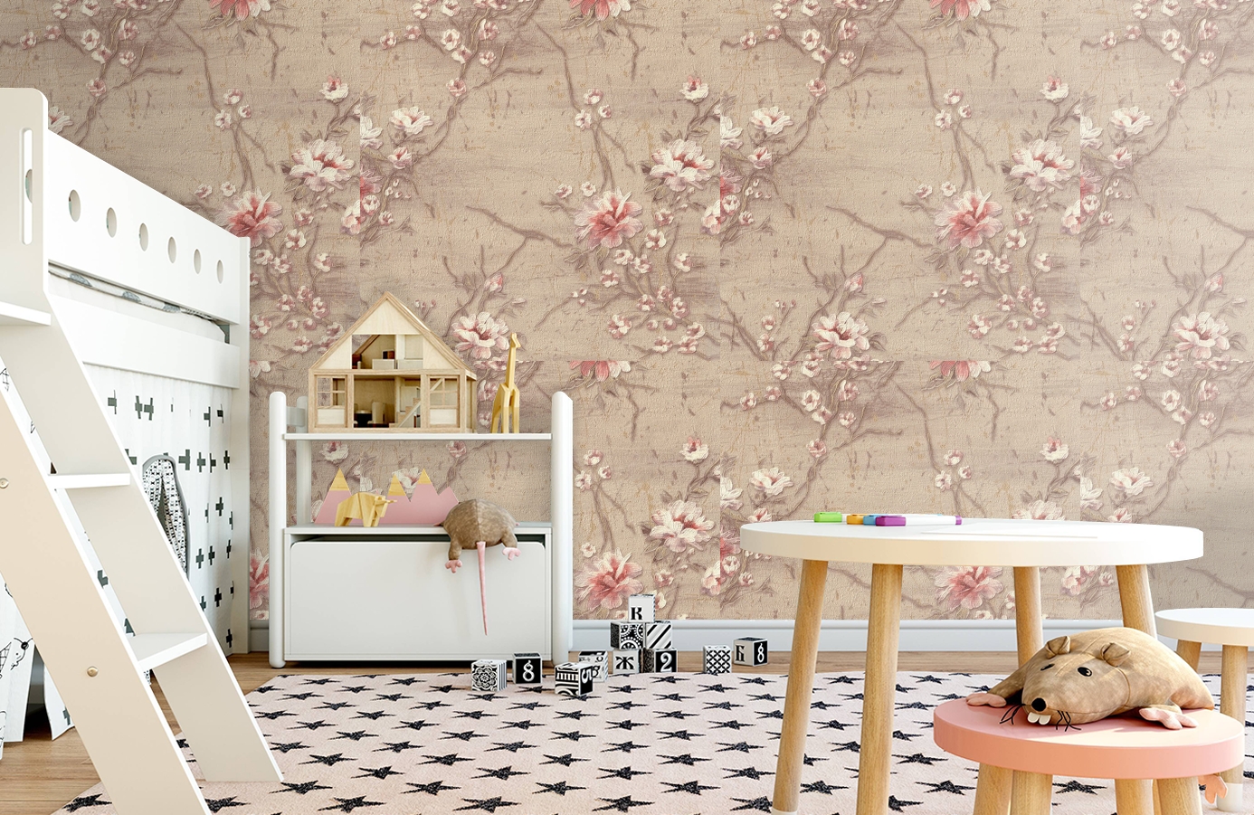 Обои 9076-02 фото в интерьере детская