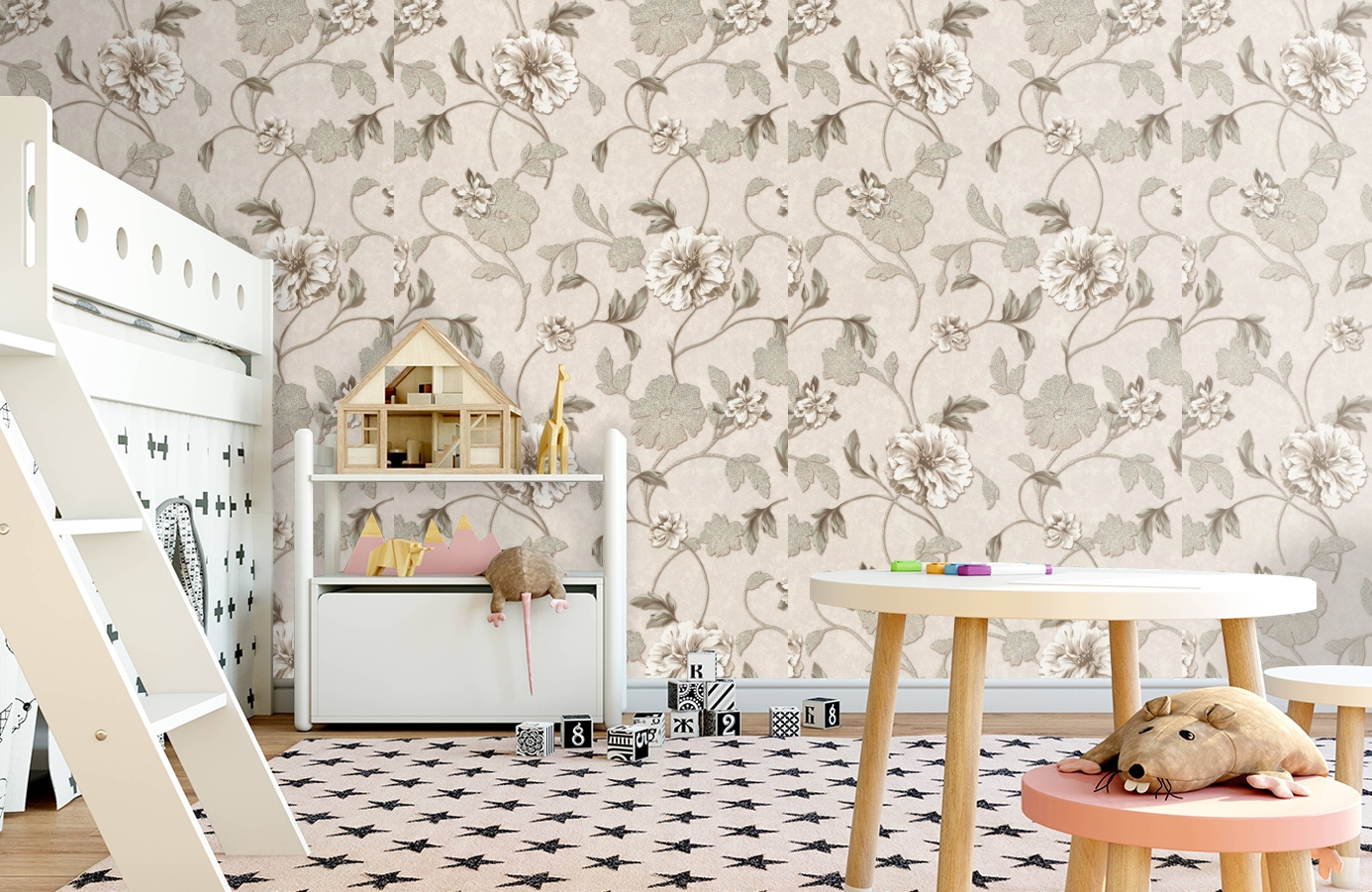 Обои 9112-01 фото в интерьере детская