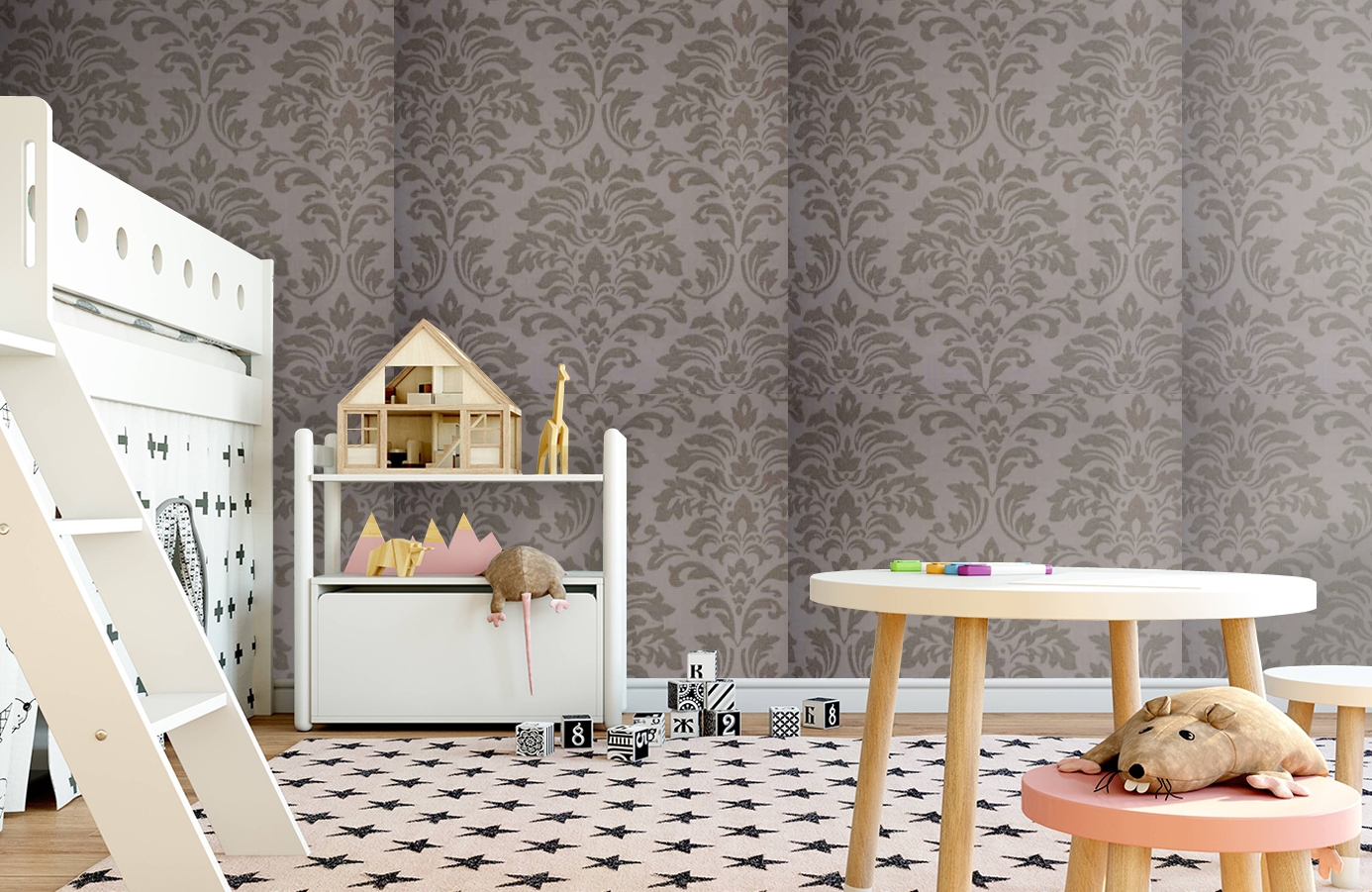Обои 02574-32 фото в интерьере детская