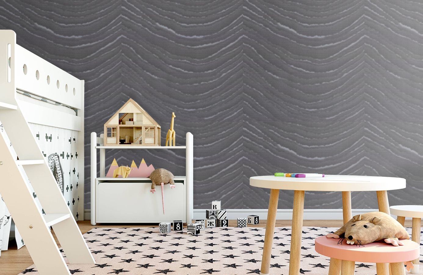 Обои 10278-04 фото в интерьере детская