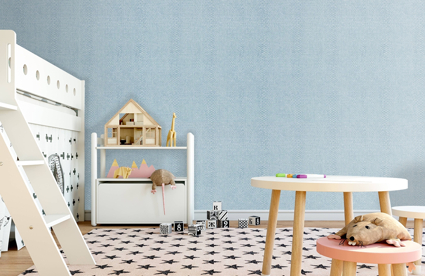 Обои 10435-03 фото в интерьере детская