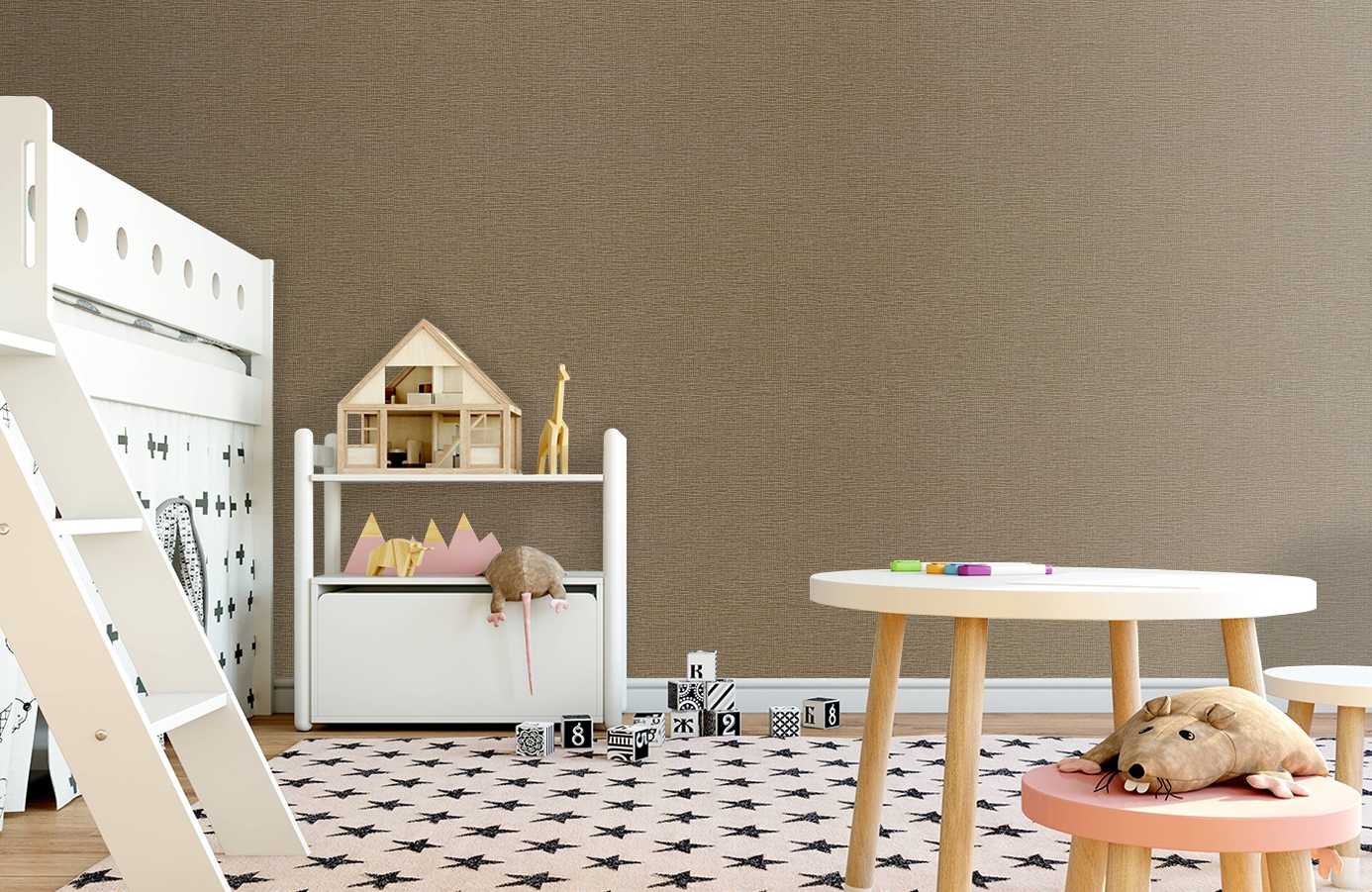 Обои 10442-09 фото в интерьере детская