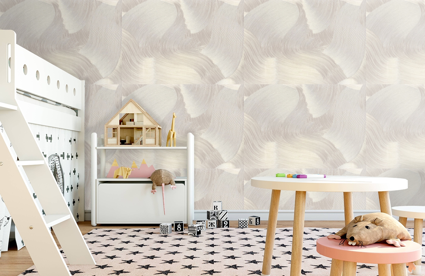 Обои 8002-11 фото в интерьере детская