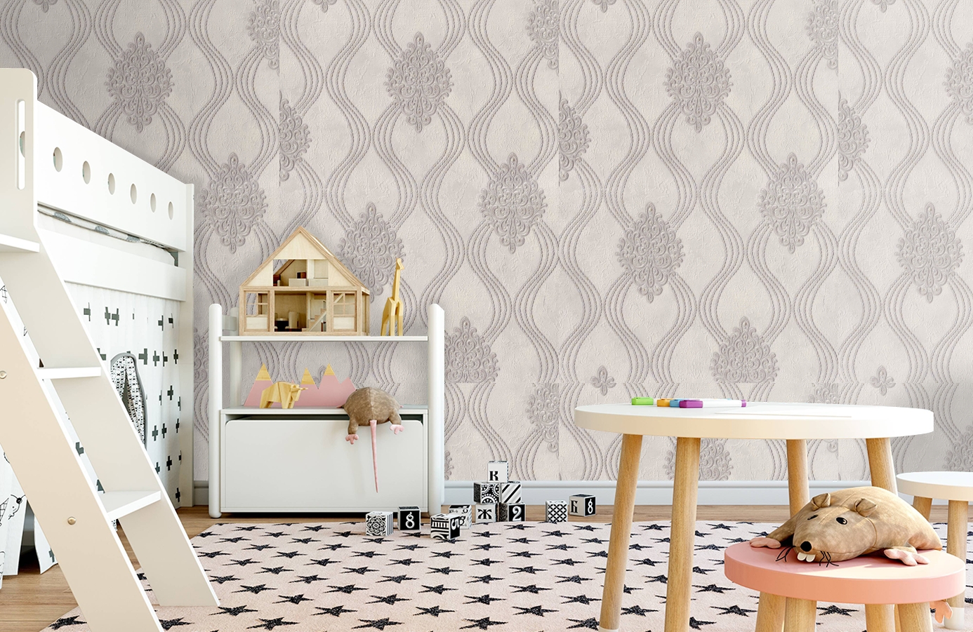 Обои 8017-11 фото в интерьере детская