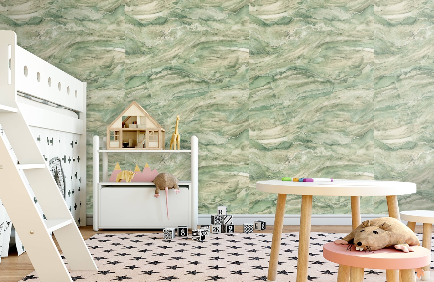 Обои 18314 фото в интерьере детская